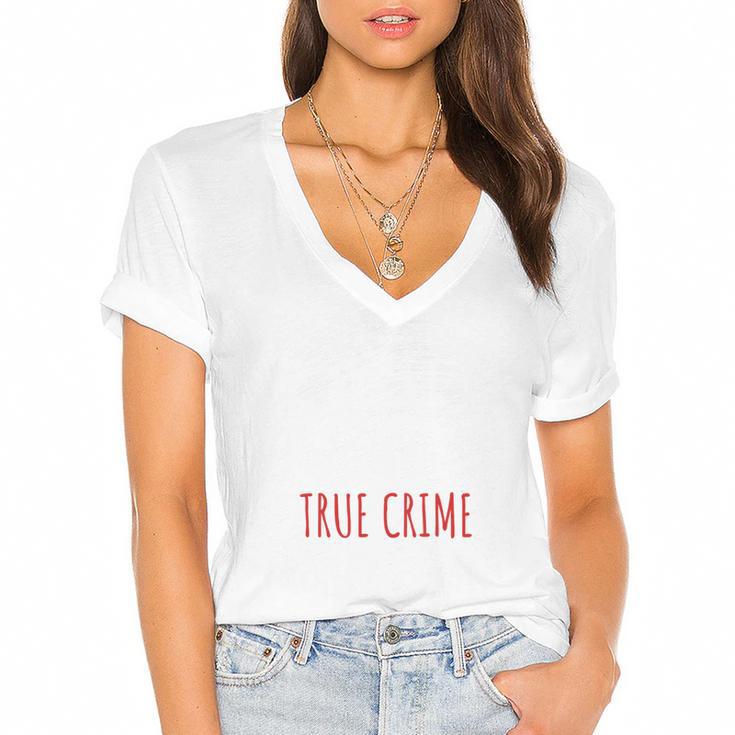I'm A Millennial Introvert True Crime Podcast Fan Men Women Women's Jersey Short Sleeve Deep V-Neck Tshirt