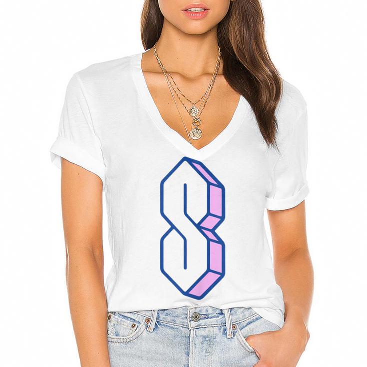 Millenial Nostalgia That S You Drew In Notebooks In School Women's Jersey Short Sleeve Deep V-Neck Tshirt