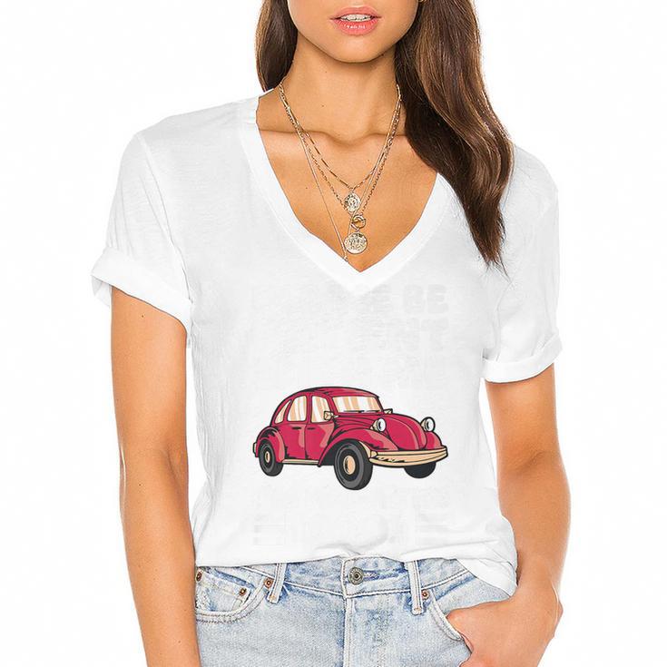 Be Patient With Me I'm From The 1900s Vintage Car Humor Premium Women's Jersey Short Sleeve Deep V-Neck Tshirt				