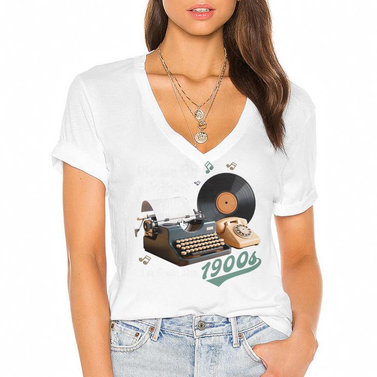 Please BePatient I'm From The 1900s Sarcastic Joke Premium Tri-Blend Women's Jersey Short Sleeve Deep V-Neck Tshirt