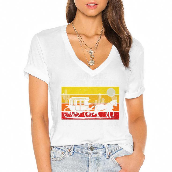 Please Be Patient With Me I'm From The 1900s Vintage Sun Set Premium Women's Jersey Short Sleeve Deep V-Neck Tshirt				