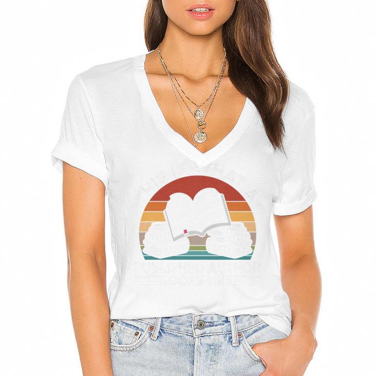 Published Author Book Writer Book Writing Novelist Premium Tri-Blend Women's Jersey Short Sleeve Deep V-Neck Tshirt				