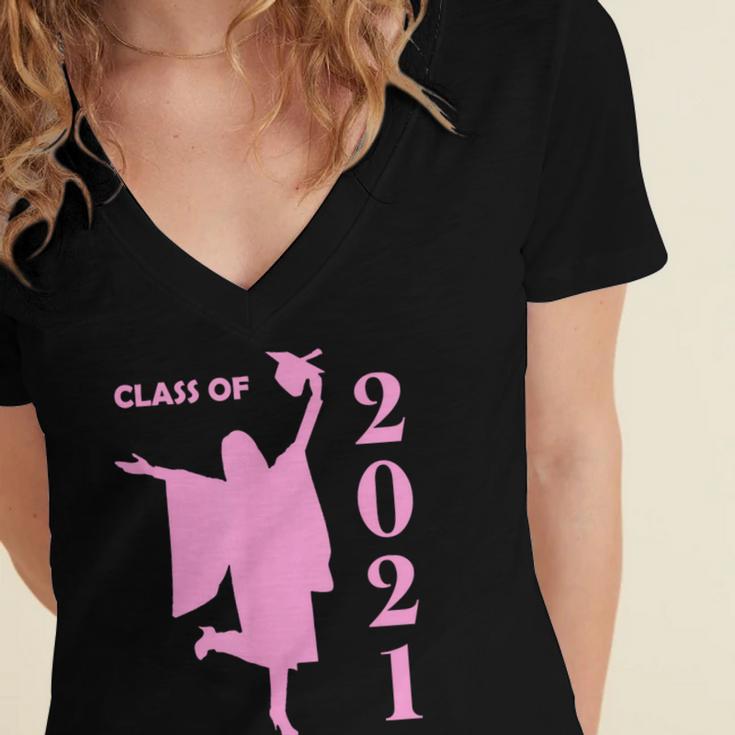 12th Grade Girls Graduation High School Graduation Women's Jersey Short Sleeve Deep V-Neck Tshirt