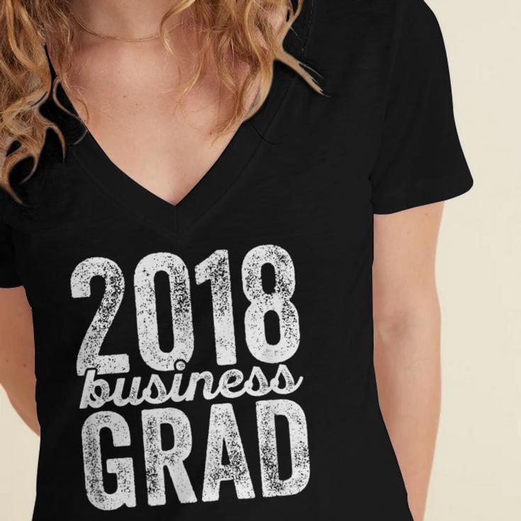 2018 Business Graduation MBA Graduate Degree Women's Jersey Short Sleeve Deep V-Neck Tshirt