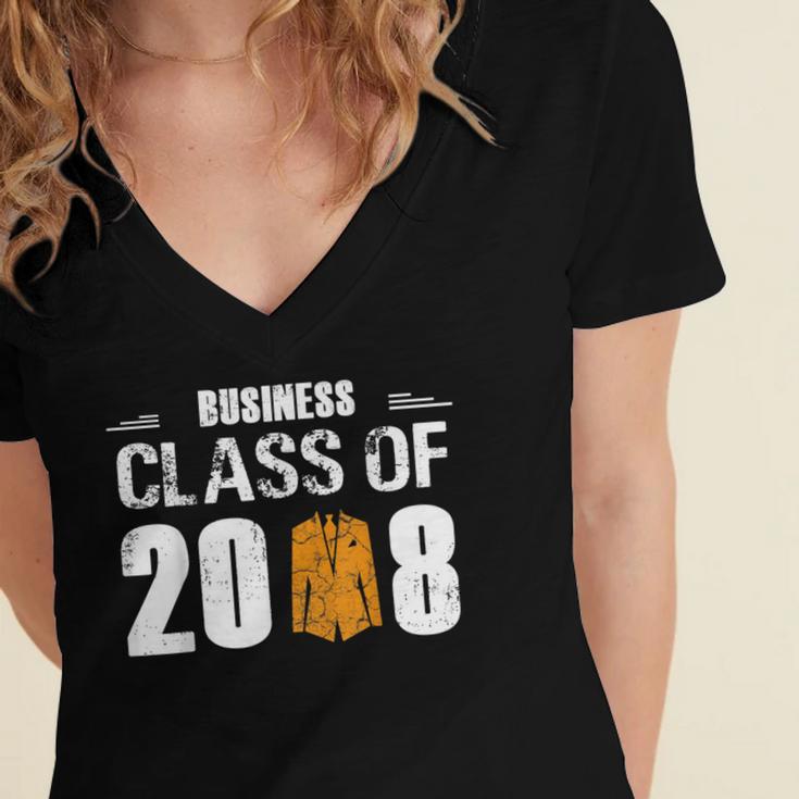 2018 Business Graduation Shirt Business Major Women's Jersey Short Sleeve Deep V-Neck Tshirt