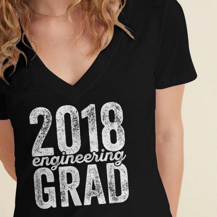 2018 Engineering Graduation Engineer Graduate Degree Women's Jersey Short Sleeve Deep V-Neck Tshirt