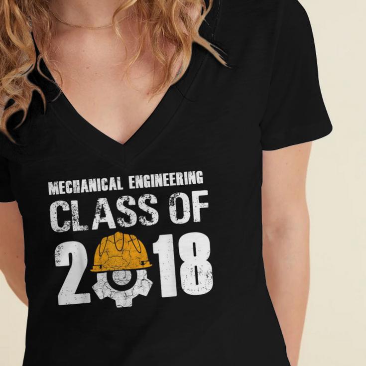 2018 Mechanical Engineering Graduation Shirt Mechanic Women's Jersey Short Sleeve Deep V-Neck Tshirt