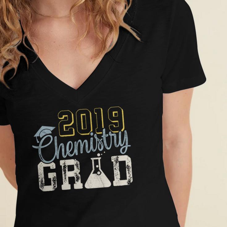2019 Chemistry College Graduation For Graduate Women's Jersey Short Sleeve Deep V-Neck Tshirt