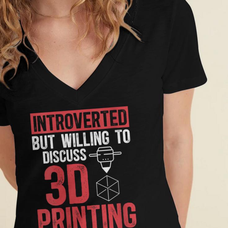 3D Printer Introvert 3D Printing Women's Jersey Short Sleeve Deep V-Neck Tshirt 3D Printer Introvert 3D Printing Women's Jersey Short Sleeve Deep V-Neck Tshirt