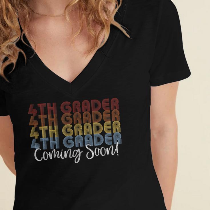 4th Grader Coming Soon 3rd Grade Graduation Women's Jersey Short Sleeve Deep V-Neck Tshirt