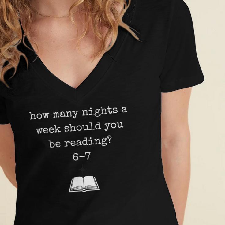 67 Meme Book Lover & Reading Humor Bookworms Slang Women's Jersey Short Sleeve Deep V-Neck Tshirt 67 Meme Book Lover & Reading Humor Bookworms Slang Women's Jersey Short Sleeve Deep V-Neck Tshirt