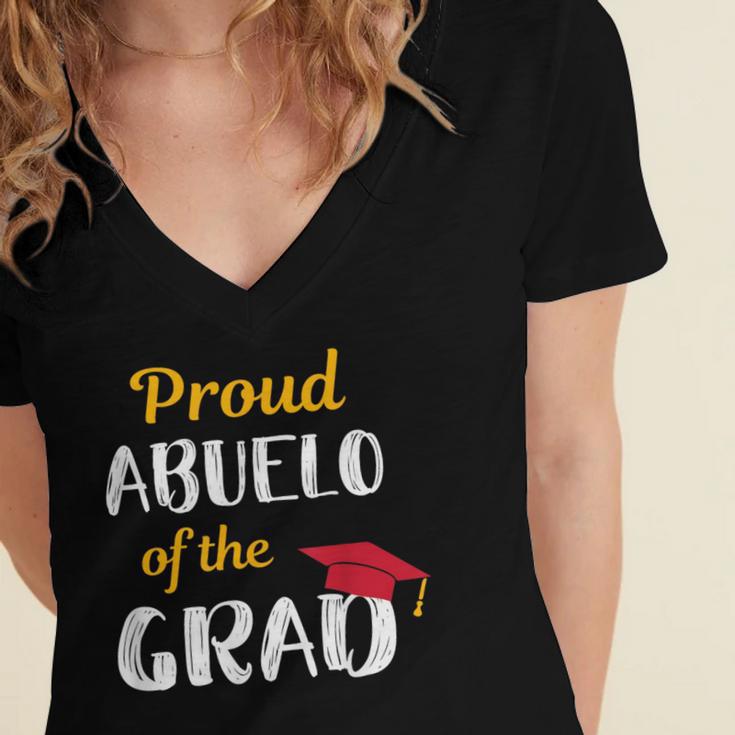 Abuelo Of Graduate Shirt Proud Grandpa Graduation Tee Women's Jersey Short Sleeve Deep V-Neck Tshirt