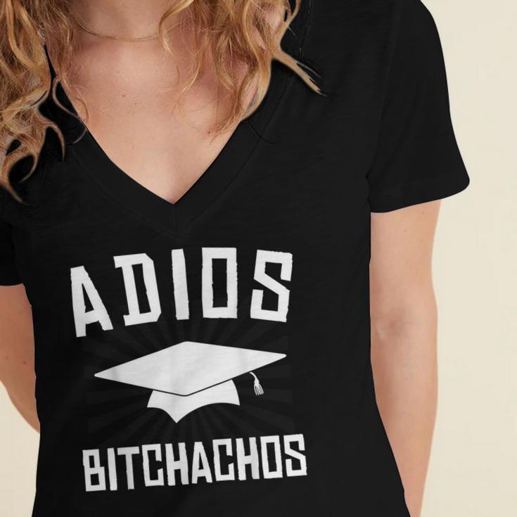 Adios Bitchachos Graduation Women's Jersey Short Sleeve Deep V-Neck Tshirt