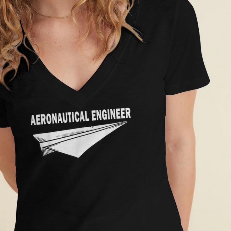Aerospace Engineer Student Aerospace Engineering Graduation Women's Jersey Short Sleeve Deep V-Neck Tshirt