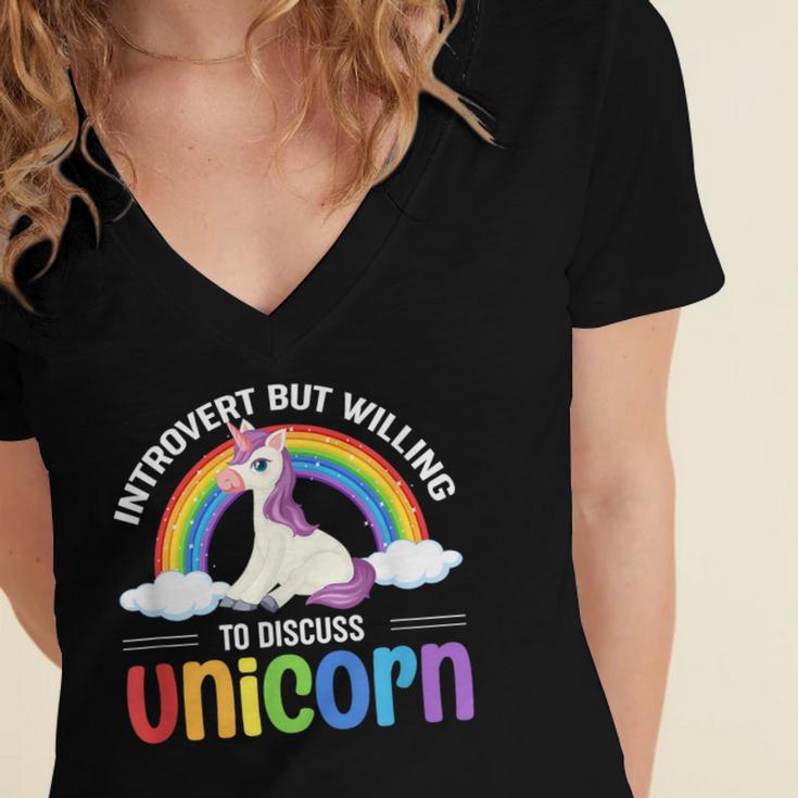 Anti Social Introvert Unicorn Lover Unicorns Women's Jersey Short Sleeve Deep V-Neck Tshirt Anti Social Introvert Unicorn Lover Unicorns Women's Jersey Short Sleeve Deep V-Neck Tshirt