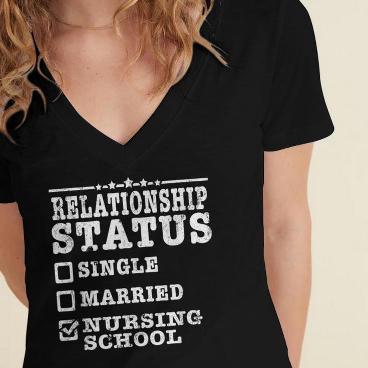 Anti Valentines Day Nursing School Nurse Graduation Shirt Women's Jersey Short Sleeve Deep V-Neck Tshirt