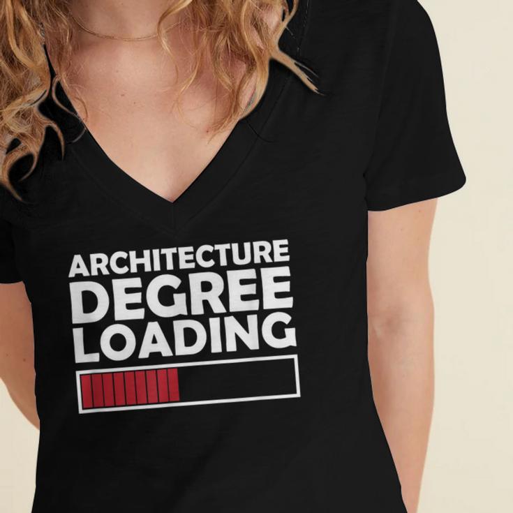 Architecture Degree Loading Graduation Student Women's Jersey Short Sleeve Deep V-Neck Tshirt