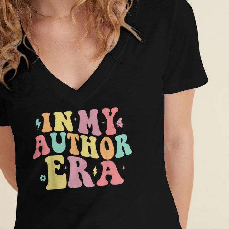 In My Author Era Writer Reading Writing Book Author Women's Jersey Short Sleeve Deep V-Neck Tshirt In My Author Era Writer Reading Writing Book Author Women's Jersey Short Sleeve Deep V-Neck Tshirt