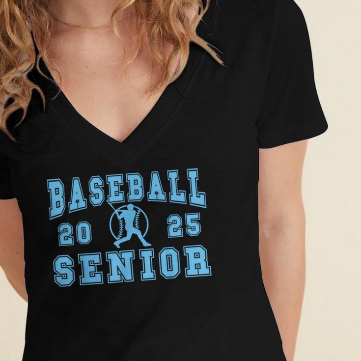 Baseball Senior Night Baseball Senior 2025 Graduation 26 Women's Jersey Short Sleeve Deep V-Neck Tshirt