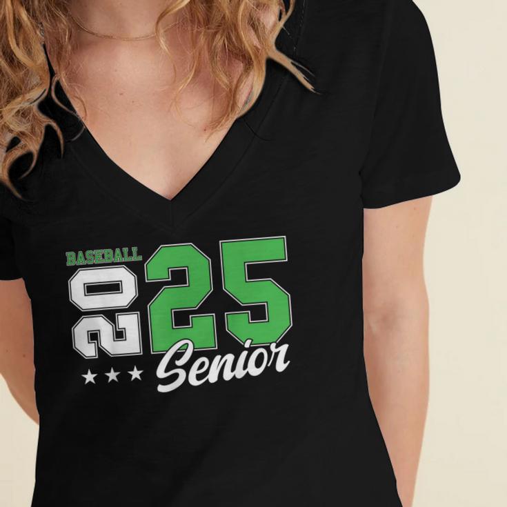 Baseball Senior Night Baseball Senior 2025 Graduation 61 Women's Jersey Short Sleeve Deep V-Neck Tshirt