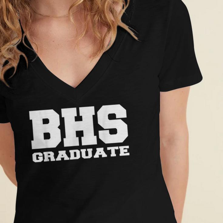 BHS High School Graduation Party Rival Game BHS Reunion Women's Jersey Short Sleeve Deep V-Neck Tshirt