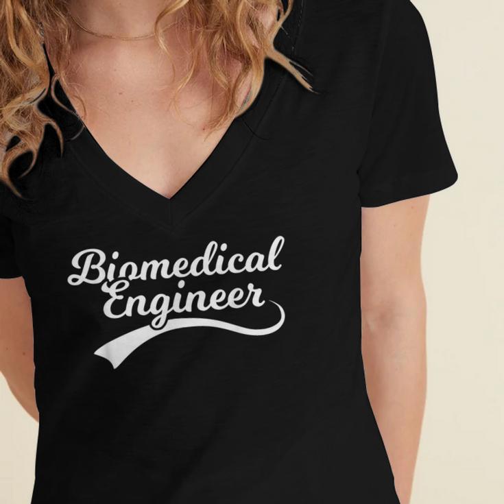 Biomedical Engineer Graduation For Him Or Her Women's Jersey Short Sleeve Deep V-Neck Tshirt