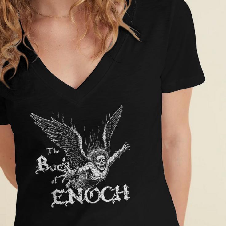 The Book Of Enoch Vintage Women's Jersey Short Sleeve Deep V-Neck Tshirt