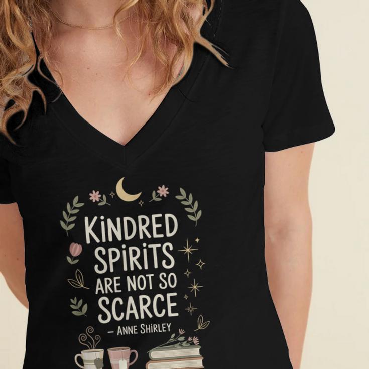 Book Lover Friend Quote Anne Women's Jersey Short Sleeve Deep V-Neck Tshirt