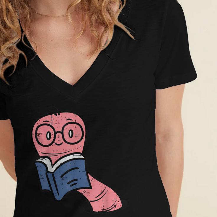 Book Worm Pun Read Reading Librarian America Men Women Kids Women's Jersey Short Sleeve Deep V-Neck Tshirt Book Worm Pun Read Reading Librarian America Men Women Kids Women's Jersey Short Sleeve Deep V-Neck Tshirt