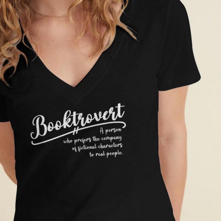 Booktrovert Definition Introvert Book Lover Reader Reading Women's Jersey Short Sleeve Deep V-Neck Tshirt Booktrovert Definition Introvert Book Lover Reader Reading Women's Jersey Short Sleeve Deep V-Neck Tshirt