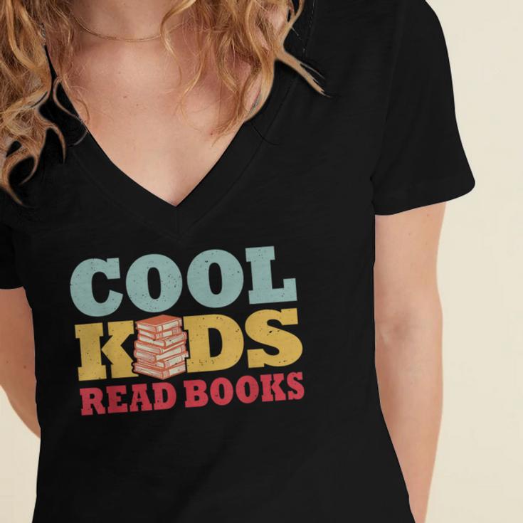 Bookworm Cool Kids Read Books Book Lover Reading Women's Jersey Short Sleeve Deep V-Neck Tshirt Bookworm Cool Kids Read Books Book Lover Reading Women's Jersey Short Sleeve Deep V-Neck Tshirt