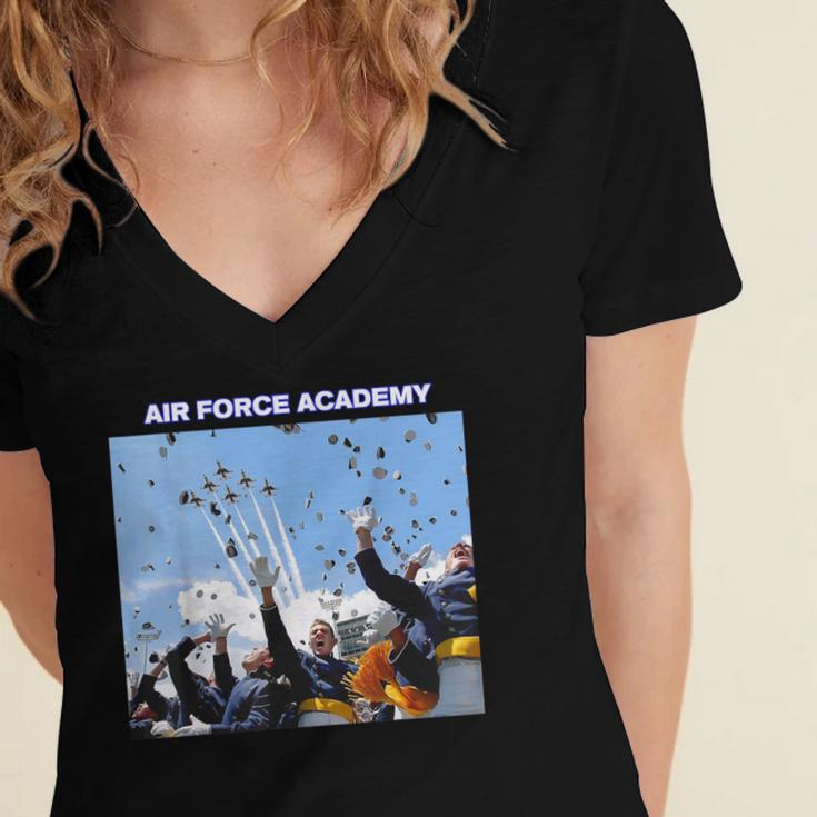 Cadets Celebrate Academy Graduation Women's Jersey Short Sleeve Deep V-Neck Tshirt