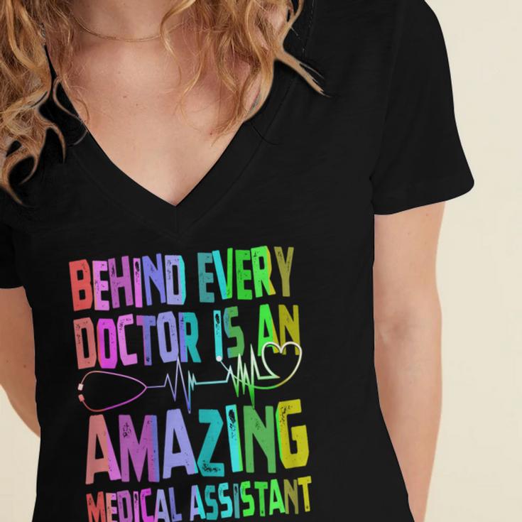 Certified Medical Assistant CMA Graduation Women's Jersey Short Sleeve Deep V-Neck Tshirt