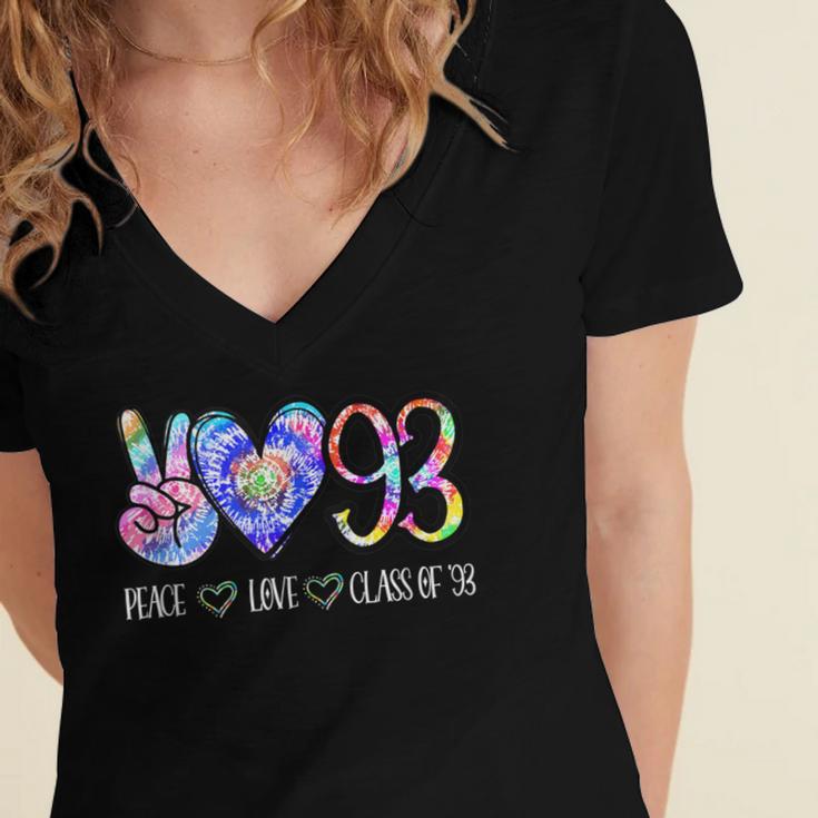 Class Of 1993 Shirt Tie Dye Senior Graduation Class Reunion Women's Jersey Short Sleeve Deep V-Neck Tshirt