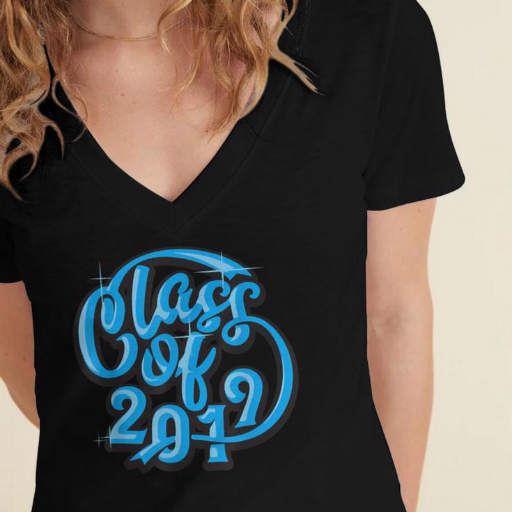Class Of a 2019 Graduate TShirt Graduation Tee Shirt Women's Jersey Short Sleeve Deep V-Neck Tshirt