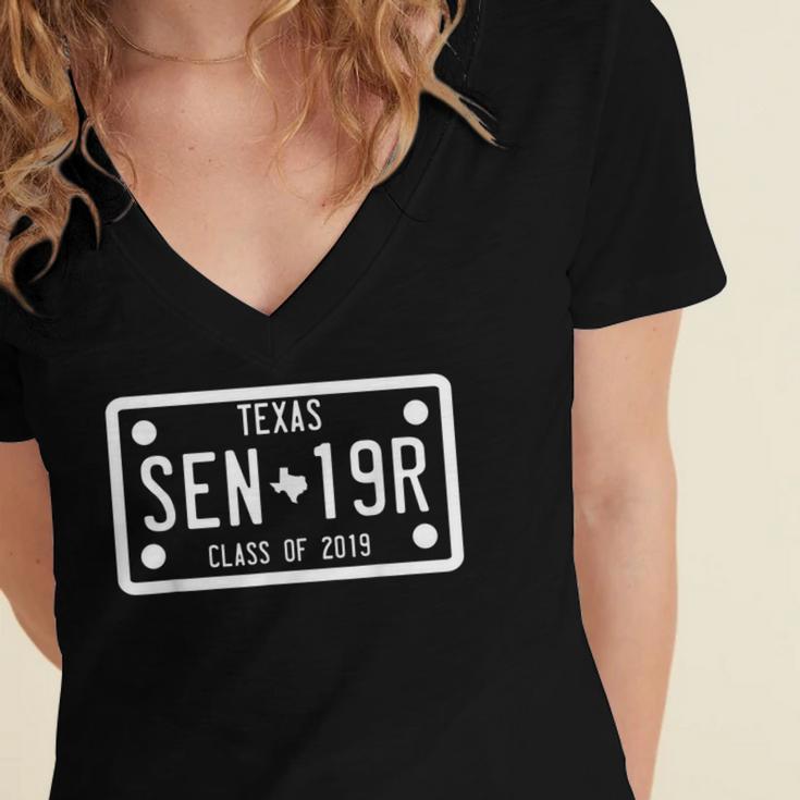 Class Of 2019 Senior GraduationShirt For Texas Graduate Women's Jersey Short Sleeve Deep V-Neck Tshirt