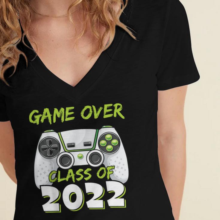 Class Of 2022 Graduate Senior 2022 Graduation Women's Jersey Short Sleeve Deep V-Neck Tshirt