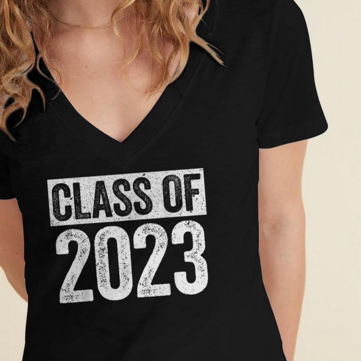 Class Of 2023 Shirt Senior 2023 Graduation Women's Jersey Short Sleeve Deep V-Neck Tshirt