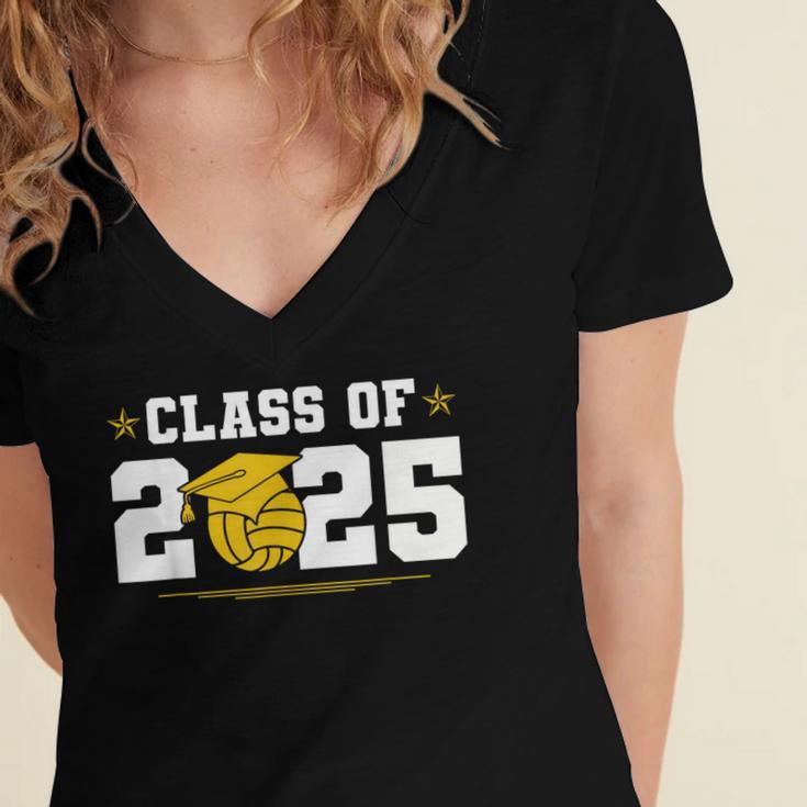 Class Of 2025 Graduation Waterpolo Senior 2025 Women's Jersey Short Sleeve Deep V-Neck Tshirt