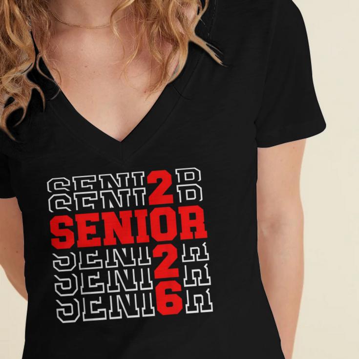 Class Of 2026 Senior Back To School 2026 Graduation 2026 Women's Jersey Short Sleeve Deep V-Neck Tshirt