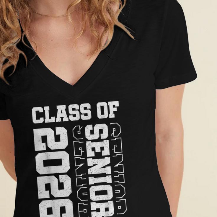 Class Of 2026 Shirt School Senior Year Graduation 2026 Women's Jersey Short Sleeve Deep V-Neck Tshirt