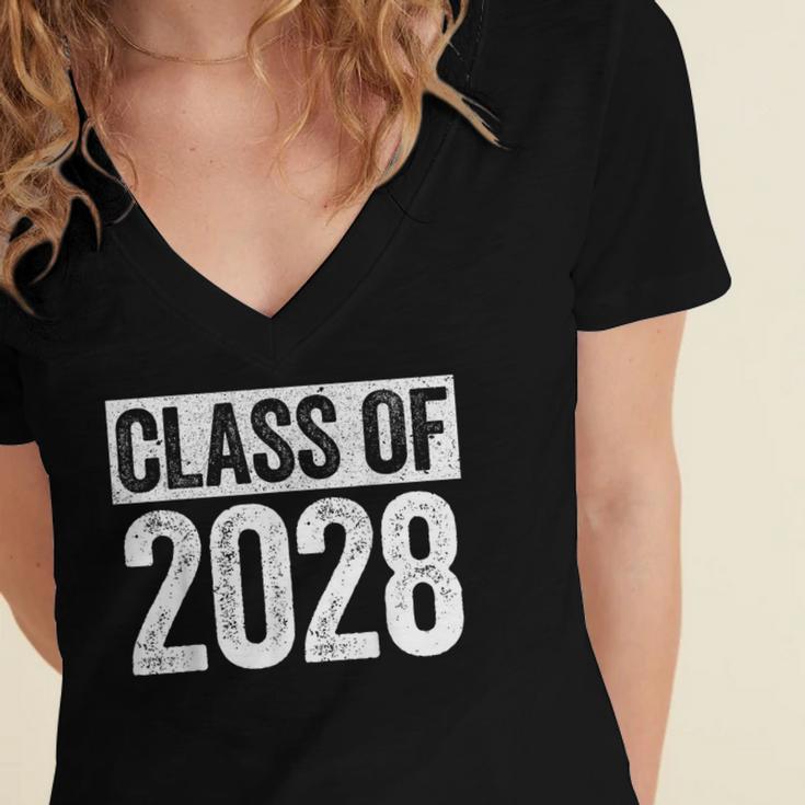Class Of 2028 Shirt Senior 2028 Graduation Women's Jersey Short Sleeve Deep V-Neck Tshirt