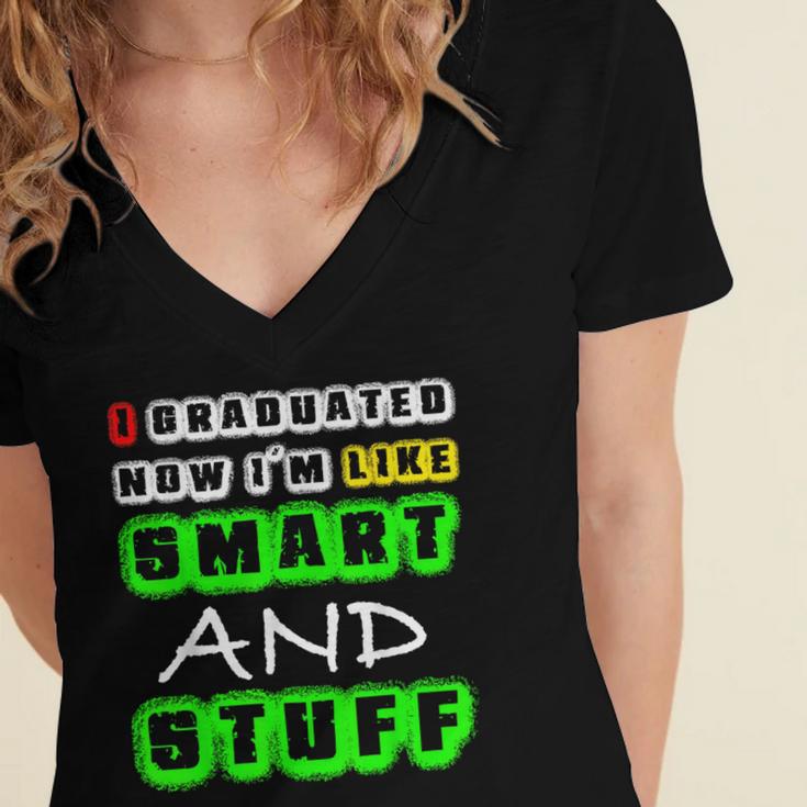 College High School Graduation Senior 2018 TShirt Women's Jersey Short Sleeve Deep V-Neck Tshirt