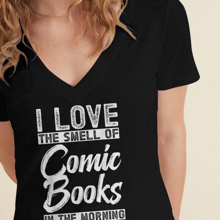 Comic Book Women's Jersey Short Sleeve Deep V-Neck Tshirt