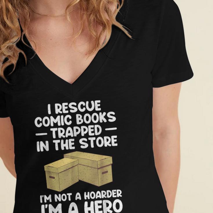 Cool Comic Book For Men Women Comic Book Collector Women's Jersey Short Sleeve Deep V-Neck Tshirt