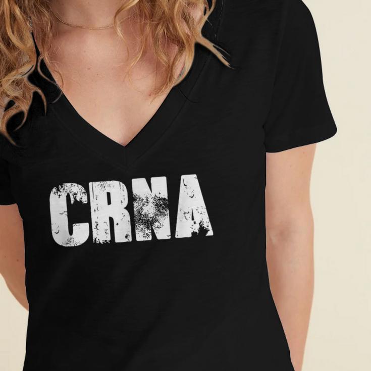 CRNA Nurse Graduation Nurse Anesthetist Shirt Women's Jersey Short Sleeve Deep V-Neck Tshirt