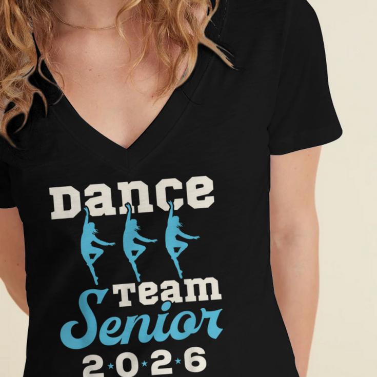Dance Team Senior 2026 Senior Night Graduation Grad Women's Jersey Short Sleeve Deep V-Neck Tshirt