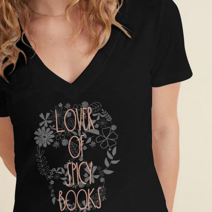 Dark Romance Book Lover Women Read Spicy Books Skeleton Dibs Women's Jersey Short Sleeve Deep V-Neck Tshirt Dark Romance Book Lover Women Read Spicy Books Skeleton Dibs Women's Jersey Short Sleeve Deep V-Neck Tshirt