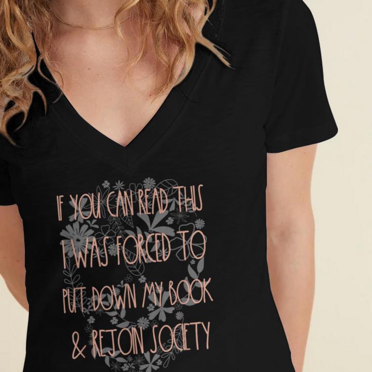Dark Romance Put Down My Book Spicy Bookish Merch Romantasy Women's Jersey Short Sleeve Deep V-Neck Tshirt Dark Romance Put Down My Book Spicy Bookish Merch Romantasy Women's Jersey Short Sleeve Deep V-Neck Tshirt