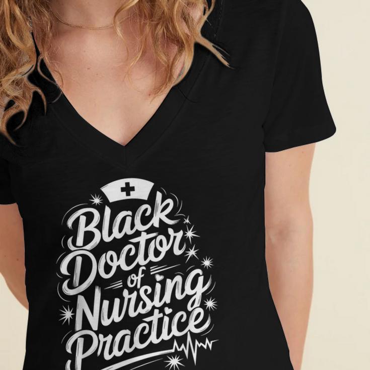 DNP Doctor Graduation Doctor Of Nursing Practice Women's Jersey Short Sleeve Deep V-Neck Tshirt